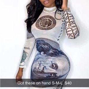 Blue and pink  long money dress